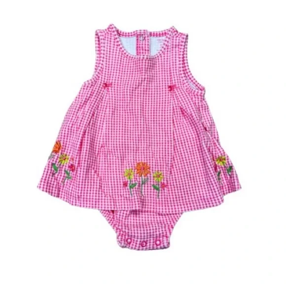 open lace back dress Girls' Pastel Spring Gingham Twirl Dress  Little Stocking Company